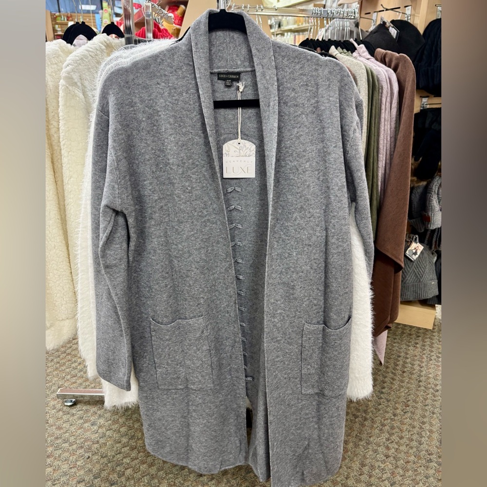LISTING FOR ELLIE - Heavenly-Luxe Long Cardigan with Lattice Back - Picture 3 of 8